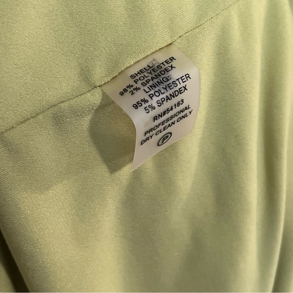 Tommy Hilfiger White Textured Overlaid on Green Lining Sleeveless Dress Size 12 - Picture 5 of 5